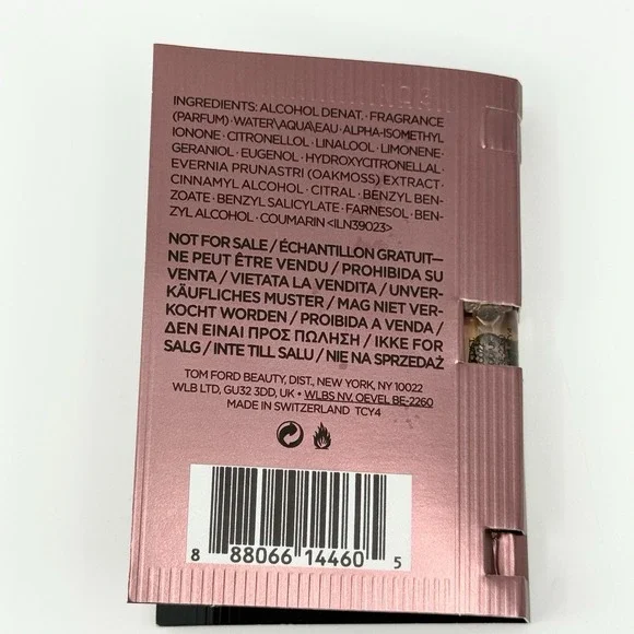 Tom Ford Sample Cafe Rose Sample Vial With Backing New Unused - Picture 3 of 3
